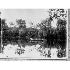 Views of Northern Territory,  area unknown (two men in row boat)
