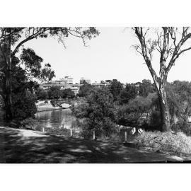 River Torrens - Adelaide in background (University footbridge at left)