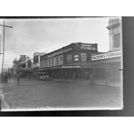 Pirie Street,  Adelaide, South Australia (Elliott's corner bicycle shop and Macrow's Furnishers)