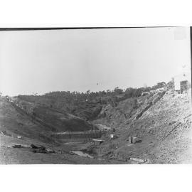 Construction of main dam at Barossa Waterworks