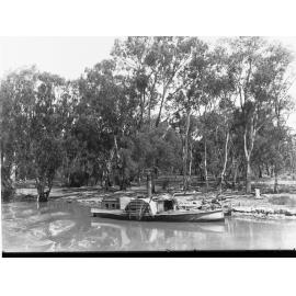 Houseboat paddlesteamer on River Murray