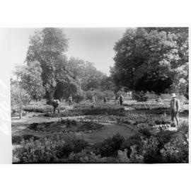 Workers in the gardens at Minda Home, Brighton, c1931