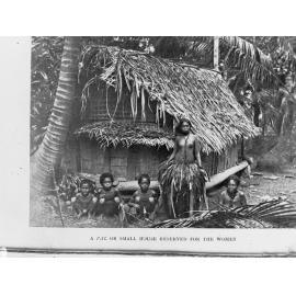 Pacific Island Women Outside of a Hut