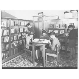 Children Reading in Library at Montacute School