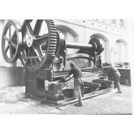 Men Working on a Large Machine Islington Railway Workshop