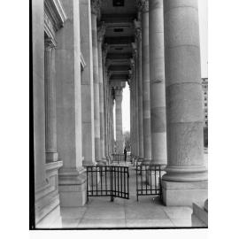 Parliament house showing columns and entrance