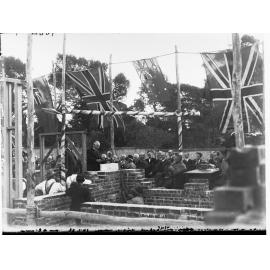 Lionel Hill Laying the Apprentice School Foundation Stone