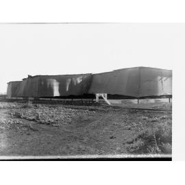 Port Pirie Railway Line showing  wheat stacks