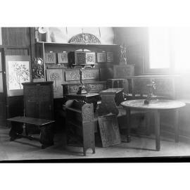 Carved Table and Statues