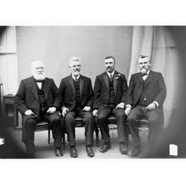 Group photograph of Price Ministry - left to right: A A Kirkpatrick, T Price, AH Peake and L O'Loughlin