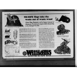 Advertisement for Forest Machinery Williams No-Nife Hogs