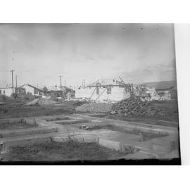 Construction of Soldiers' Homes, South Australia, showing concrete foundation