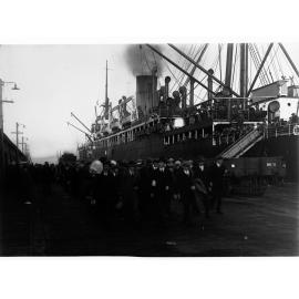 People Departing Ship at Outer Harbour