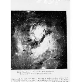 Large irregular nebula and star cluster in Sagittarius