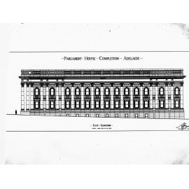 Architectural Drawing of Parliament House East Elevation