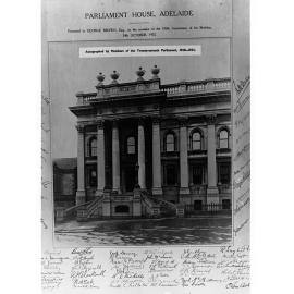 Parliament House Photo Autographed by Members of the Twenty Seventh Parliament
