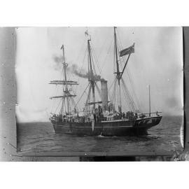 Ship at sea - Mawson's ship "Discovery"