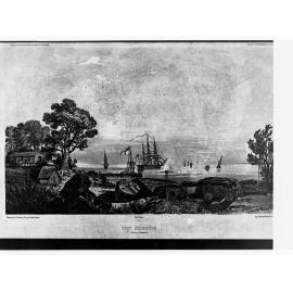 Port Essington, Northern Territory - sketch showing sailing ships