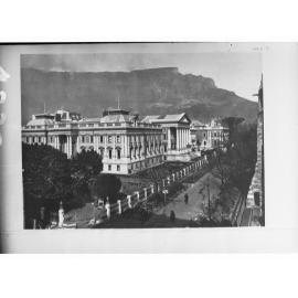 Cape Town Street Showing Buildings Footpath and Two People Walking Down the Street.