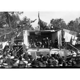 Turning the first sod, East-West Railway, at Port Augusta