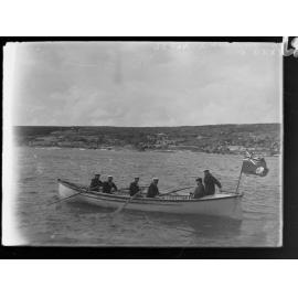 Navy Men in a Row Boat