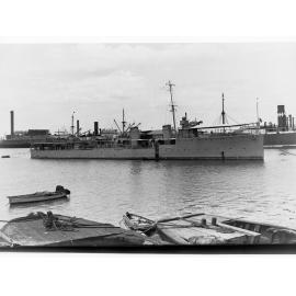 Destroyer "HMAS Parramatta" berthed at Port Adelaide