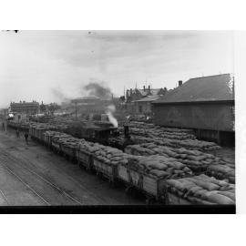 Rail Trucks Carting Wheat at Port Adelaide