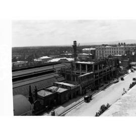 Adelaide Railway Station Under Construction Showing North Terrace