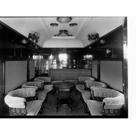 Interior of railway commissioners carriage