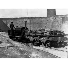 Blister copper cakes from converter in transit to refinery from Moonta Mines