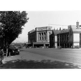 North Terrace showing front entrance to Railway Station and old Legislative council