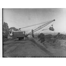 Torrens Floodwater Scheme Showing Excavator