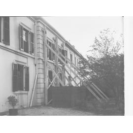 Outside of Government House During Renovation