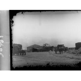 Baling hay at Roseworthy College