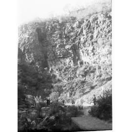 People on a bridge at Morialta Reserve