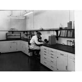 Engineering and water supply, man working in laboratory - Glenelg Sewerage Treatment Works