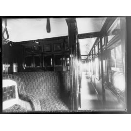 Interior view of a railway carriage