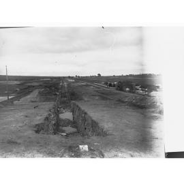 Happy Valley Waterworks - puddle trench looking south