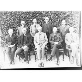 Group photograph of Barwell Ministry - shows G R Laffer, G F Jenkins, T Pascoe, G Ritchie, Sir Tom Bridges, H N Barwell and W Hague
