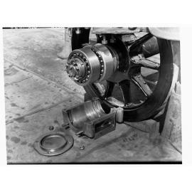 Axle and bearings railway locomotive - Islington Railway workshop