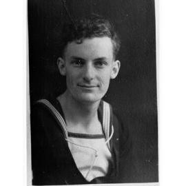 Portrait of man enlisted in Royal Australian Navy - photo copied for Roll of Honour