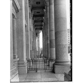 Parliament House from entrance showing columns
