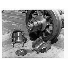 Axle and bearings railway locomotive - Islington Railway workshop