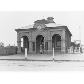 Tram staff posing in front of tram - Parkside-Unley-Malvern