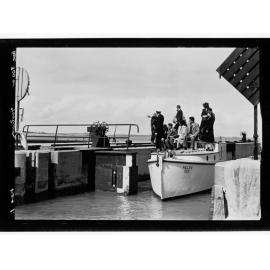 Goolwa (boat "Helen 855" moored at dock)
