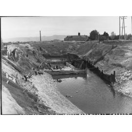 Torrens Floodwater Scheme Showing Men at Work