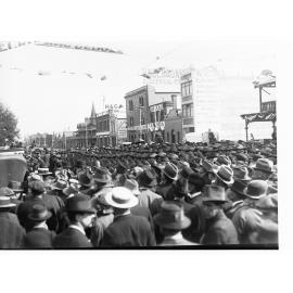 Opening of central Recruiting Depot, Currie Street Adelaide