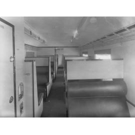 Railway carriage showing interior, number 55