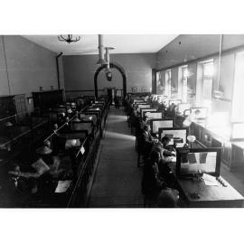 Men Working in Telegraph Section of Post Office
