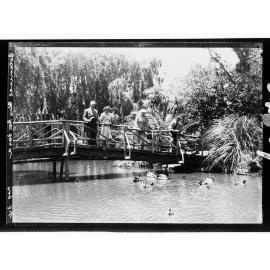 Botanical Gardens - people standing on bridge
